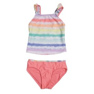 NWT Cat & Jack Girl's 2 PC Tie-Dye Tankini Swimsuit XS 4/5